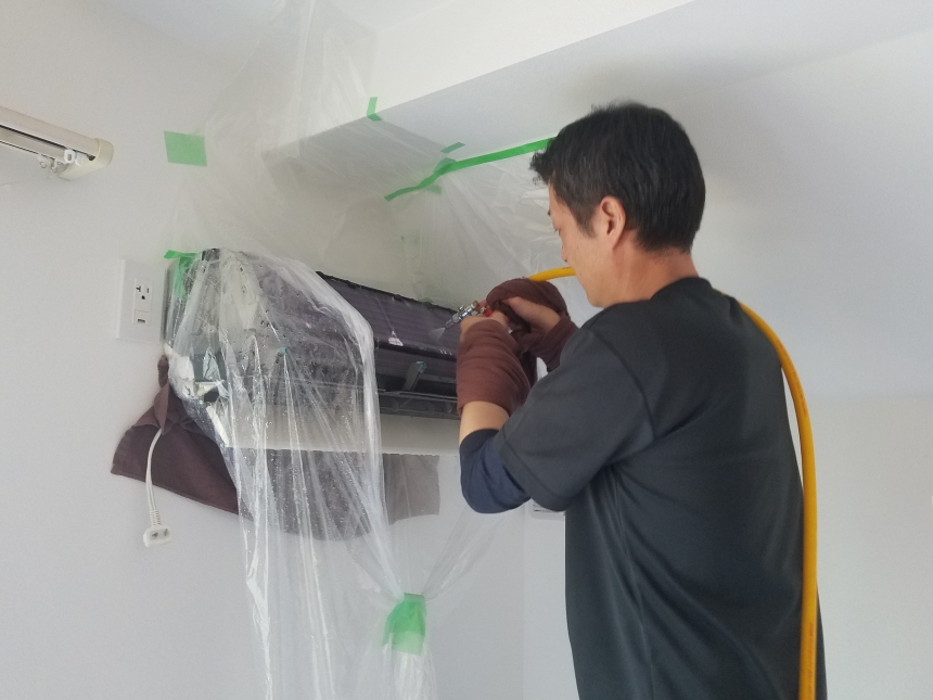 エアコンクリーニング高圧洗浄 | お掃除工房ハレナニ-渋谷新宿杉並世田谷