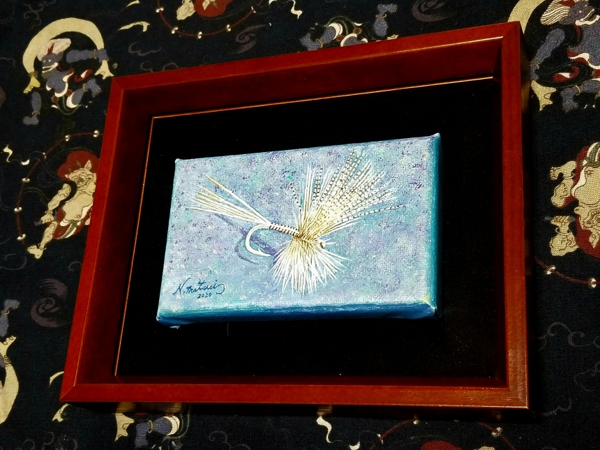 油絵 原画 小作品 細密画 ミックスフラワー 画家 小楠アキコ作品 アクリルガッシュ P20号