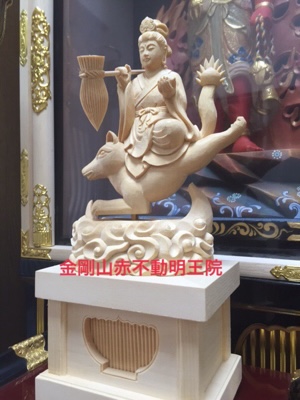 彩色　荼枳尼天尊像　神像　仏像 レア 彩色荼枳尼天尊像 神像 仏像 （楠 彩色荼枳尼天(荼吉尼天